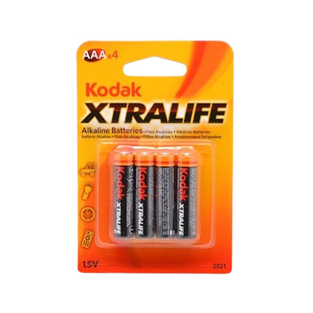 Kodak Xtralife Alkaline R3 AAA Batteries, 4 Count
