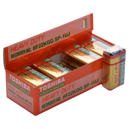 Toshiba Heavy-Duty 9V F22 Batteries 10 Pcs