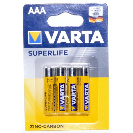 Varta Superlife R3 AAA Batteries 4 Pieces
