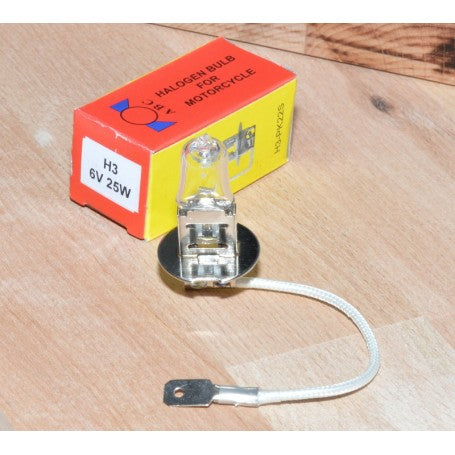 Halogen Bulb H3, 6V-25W, with Wire