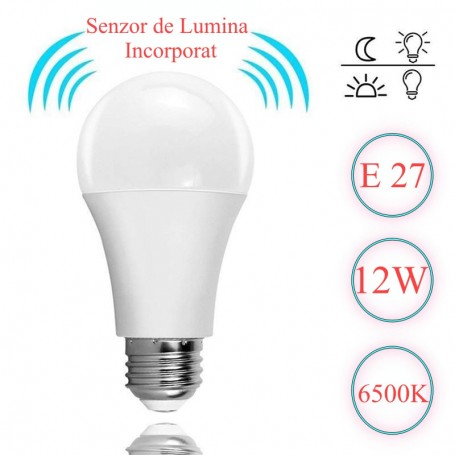 LED Bulb, E27, Light Sensor, 12W