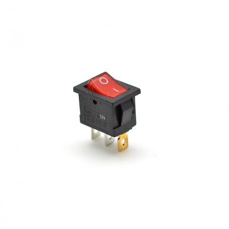 IRS ON-OFF Button 12V Red LED 21x15mm
