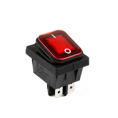 IRS ON-OFF Button 220V/16A LED Red Rubber