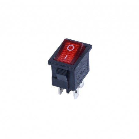220V ON-OFF Mini Red LED Rocker Switch 21x15mm