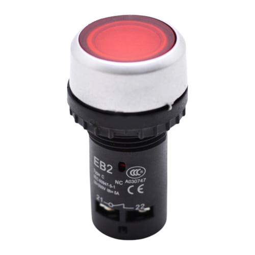 Motor Push Button, 5A, Voltage 220V, Red