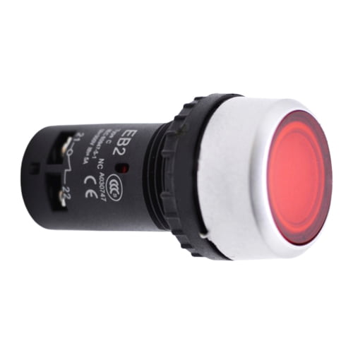 Motor Push Button, 5A, Voltage 220V, Red