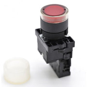 Push Button Motor EB2, 22mm, Red Rubber