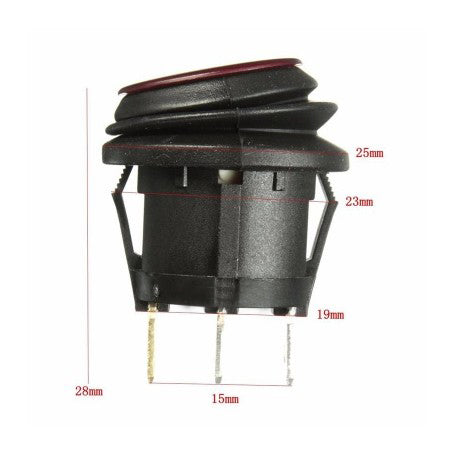 Red ON-OFF Switch with Rubber Cover 220V/3A