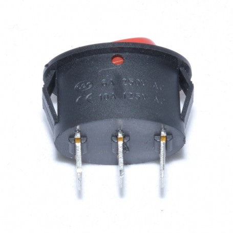 ON-OFF Switch 24x13x30mm Oval 250V Red