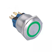 25mm Latching Push Button 12-24V Green LED