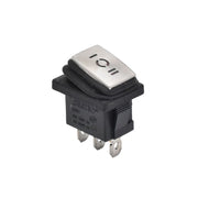Stainless Steel Button, Rectangular, 6A, LED, 3 Position, 23x17x30mm