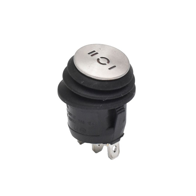 Stainless Steel Button, Round, 6A, LED, 3 Positions, 20x33mm