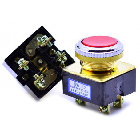 Push Button LA2, Non-latching, 250V AC, 5A, Red