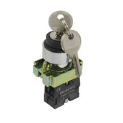 Key-operated ON/OFF/ON switch BG33, 10A, 240V AC Voltage