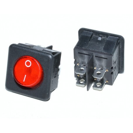 Red LED Square Button 30X30X35mm