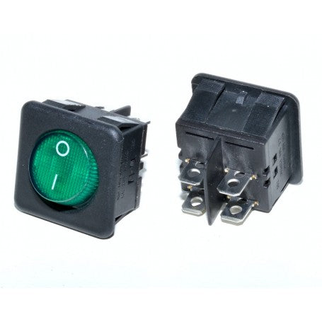 Square Green LED Push Button 30X30X35mm
