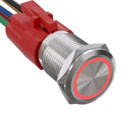 19mm Metal Push Button with RETURN, 220V-10A, Red LED, ElectroAZ