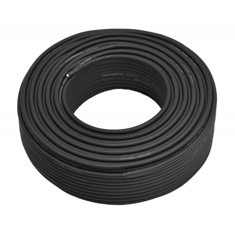 Round Audio Cable with Cotton, 2x2.5mm, 8mm, 100m Roll