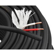 Round Audio Cable with Cotton, 2x2.5mm, 8mm, 100m Roll