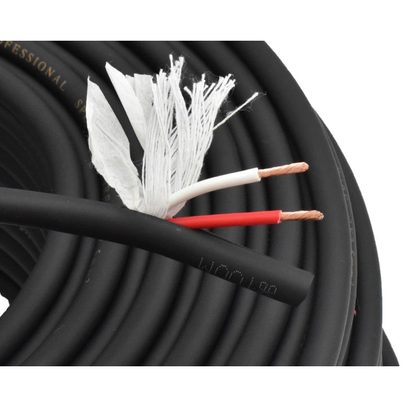 Round Audio Cable with Cotton, 2x2.5mm, 8mm, 100m Roll