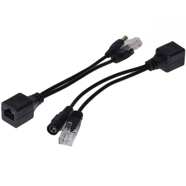 Passive PoE Cable, UTP + Power / Black