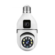 IP Surveillance Camera, Dual View PTZ 360˚ and Fixed - E27 / V380 Pro