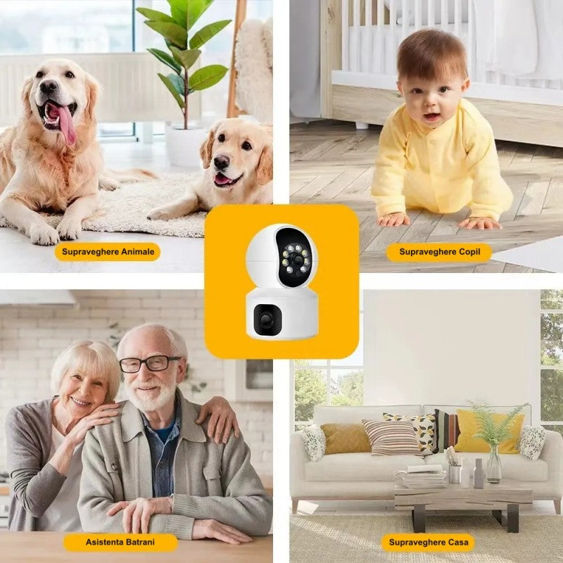 4MP Dual-Lens, Zoom, IP, and PTZ Surveillance Camera / V380