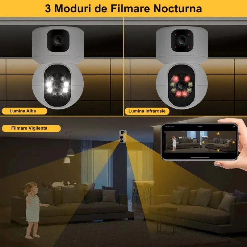 4MP Dual-Lens, Zoom, IP, and PTZ Surveillance Camera / V380