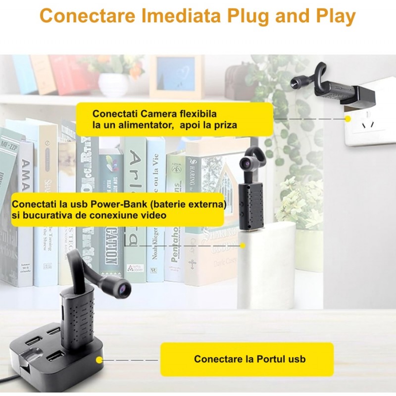 Mini HD Flexible Surveillance Camera with IP / APP - V380Pro