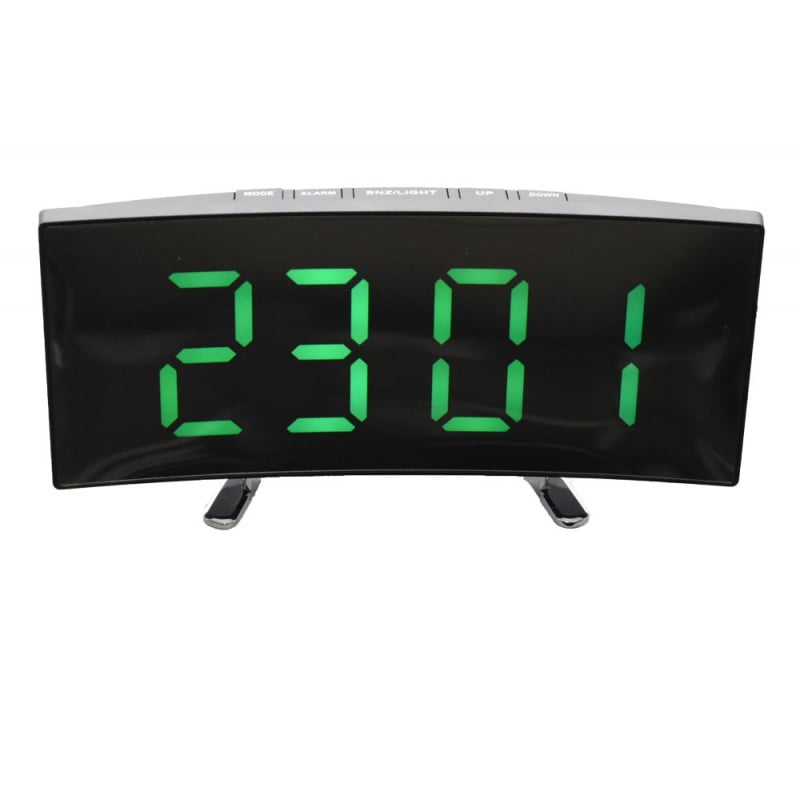 DT-6507 Clock LCD Green LED Mirror