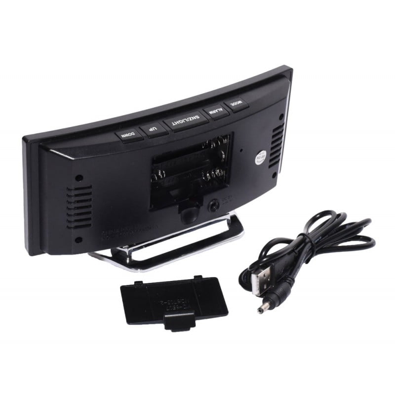 DT-6507 Clock LCD Green LED Mirror