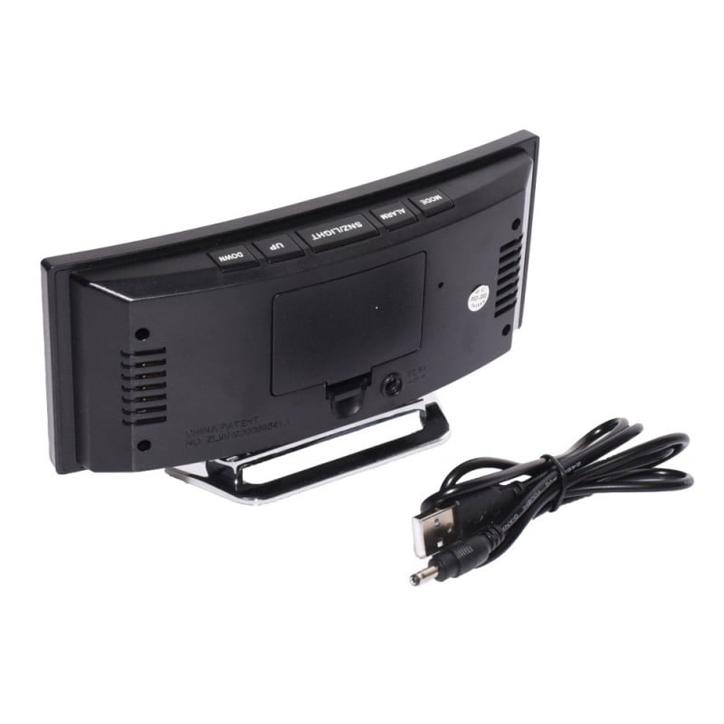 DT-6507 Clock LCD Green LED Mirror