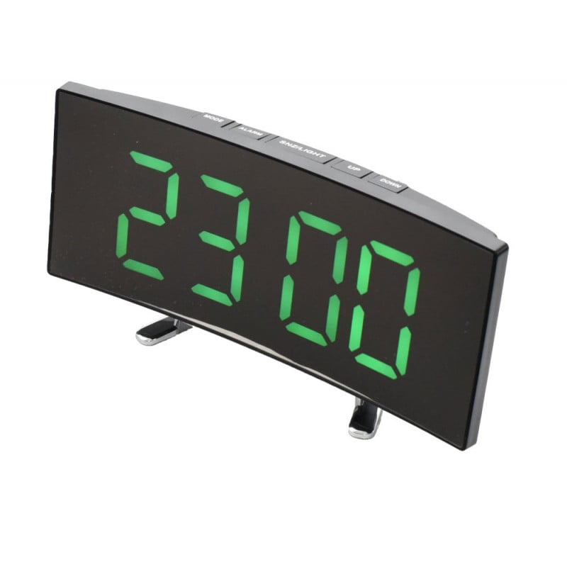 DT-6507 Clock LCD Green LED Mirror