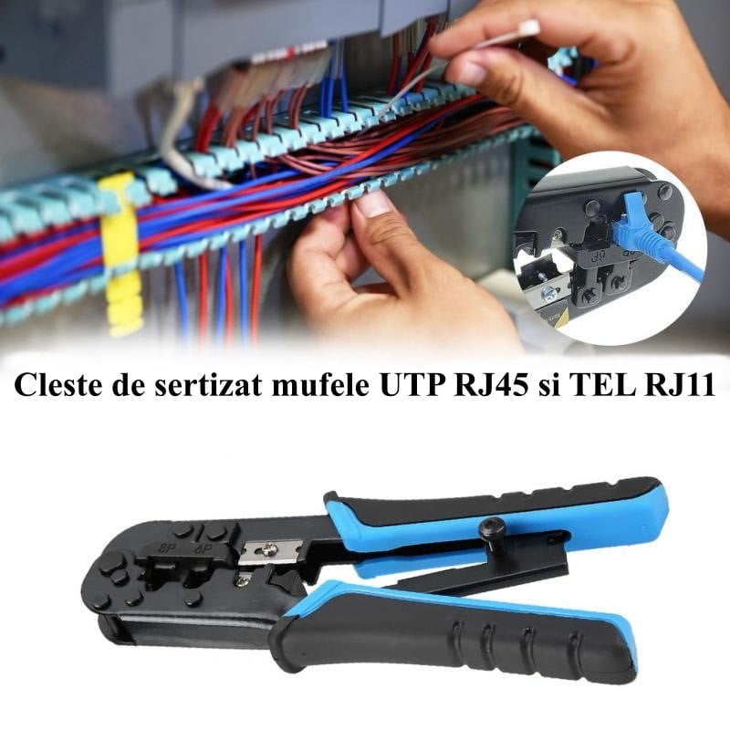 Crimping Tool for UTP-FTP-Telephone Connector 6P4C, 8P8C
