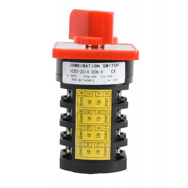 Rotary Switch 4 Cams 1-0 / 20A - C08/4
