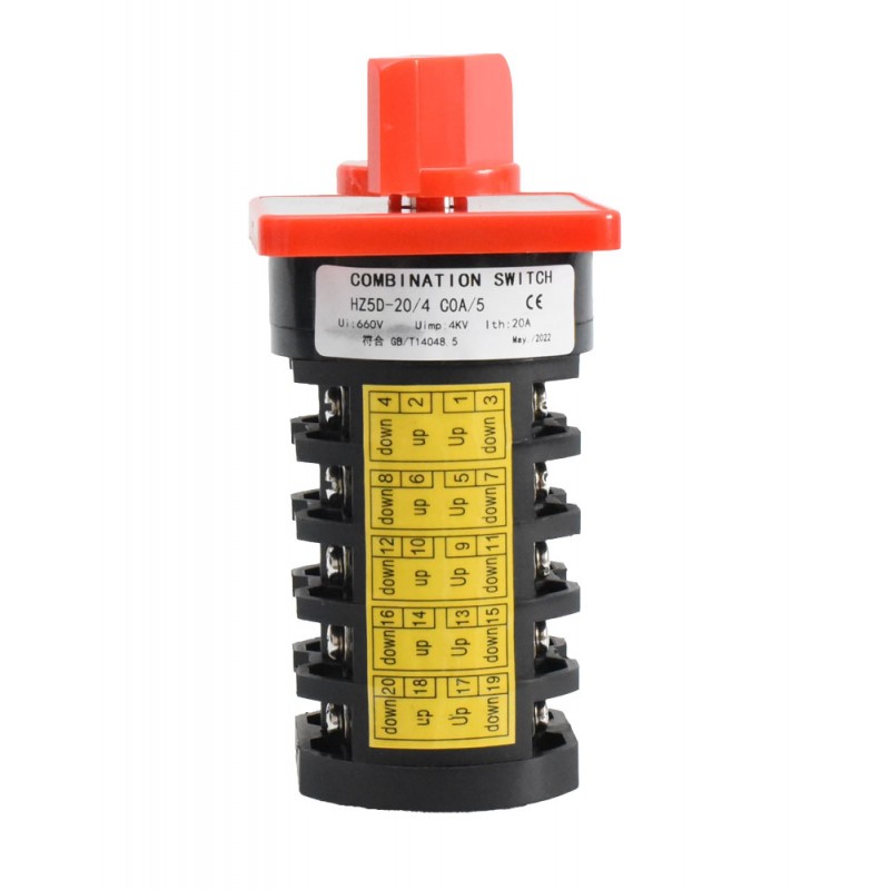 Rotary Switch 5-Cam 1-0 / 20A - C0A/5
