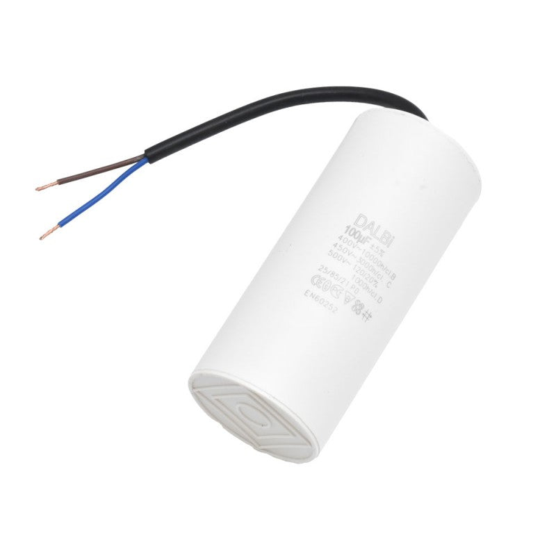 Motor Starting Capacitor 450V - 100uf / With Wires