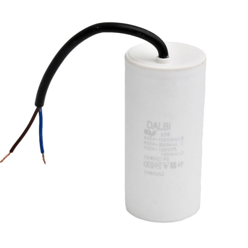 Motor Start Capacitor 450V - 60uF / With Wires