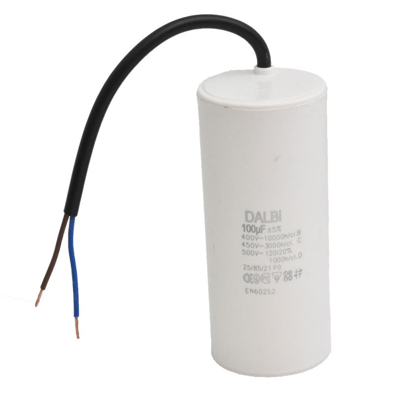 Motor Starting Capacitor 450V - 100uf / With Wires