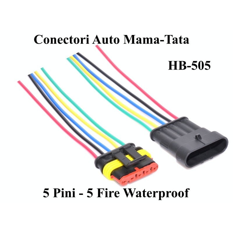 5-Wire Waterproof Car Connectors
