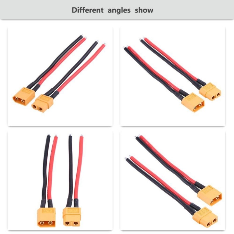 XT60 Male-Female Connector with 20cm Cable
