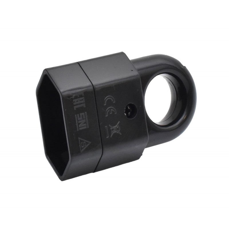 Black Flat Plug with Ring 10A