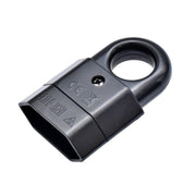 Black Flat Plug with Ring 10A