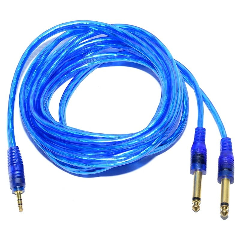 Cable Jack 3.5 Male Stereo-2 Jack 6.3 Male Mono Silicon/3m, Professional