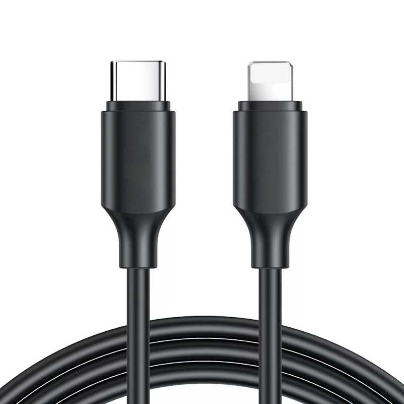 USB C - Lightning Cable 27W PD, Fast Charging, 1.5M Black, ElectroAZ