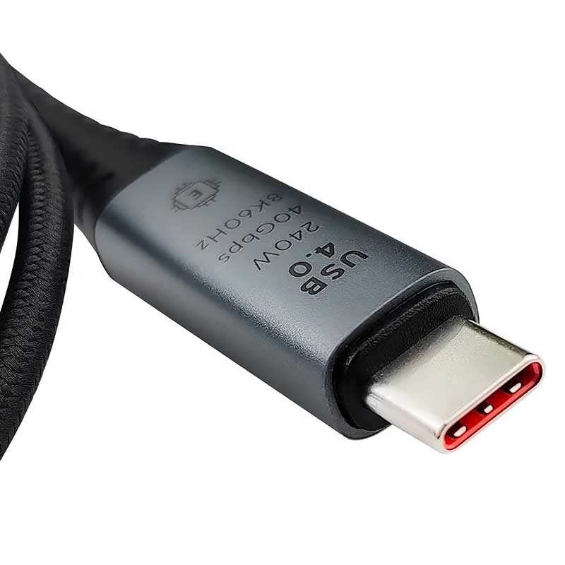 Smart USB Type C 4.0 Cable with Display, 40Gbps/240W, 8K Resolution - 1M, ElectroAZ