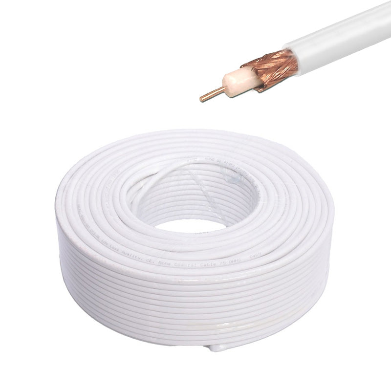 Coaxial Cable TV RG6U 75OHM Copper-Clad Alloy 100M Roll