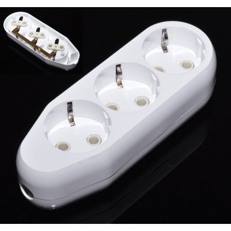 Ceramic Extension Socket 3 Sockets with GP