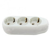 Ceramic Extension Socket 3 Sockets with GP