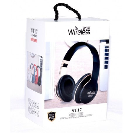 Ambalaj casti wireless over-ear cu Bluetooth 4.2, MP3 si radio FM integrat